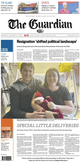 Cover of The Guardian (Charlottetown)