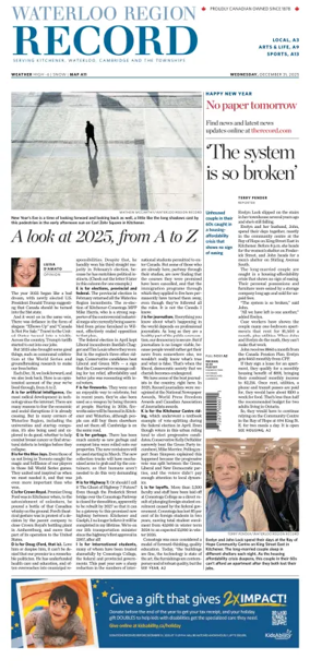 Cover of Waterloo Region Record