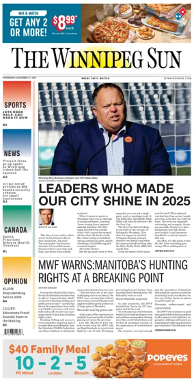 Cover of Winnipeg Sun
