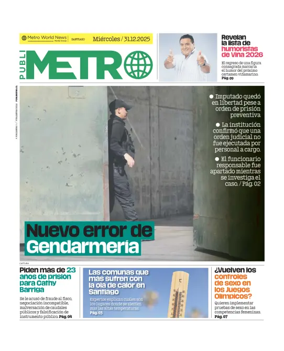 Cover of Publimetro Chile