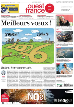 Cover of Ouest France (Quimper)