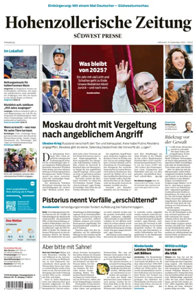 Cover of Hohenzollerische Zeitung