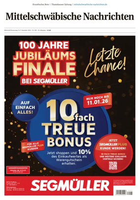 Cover of Mittelschwaebische Nachrichten