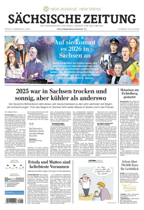 Cover of Sachsische Zeitung (Pirna Sebnitz)