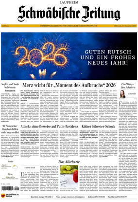 Cover of Schwabische Zeitung (Laupheim)