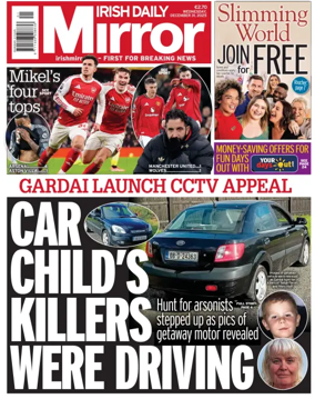 Cover of Irish Daily Mirror