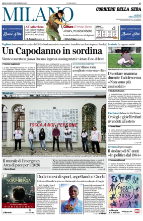 Cover of Corriere della Sera (Milano)