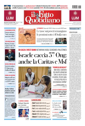 Cover of Il Fatto Quotidiano