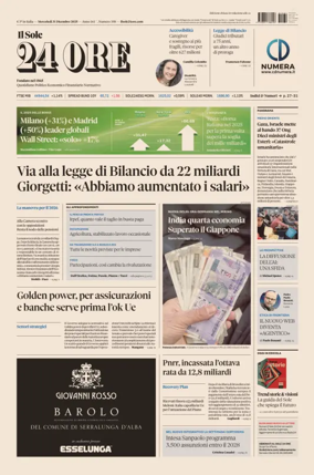 Cover of Il Sole 24 Ore