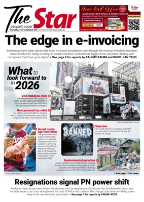 Cover of The Star Malaysia