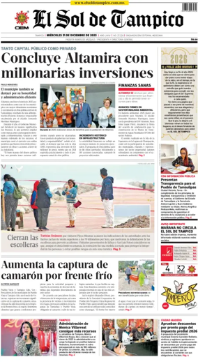 Cover of El Sol de Tampico