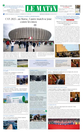Cover of Le Matin (Morocco)