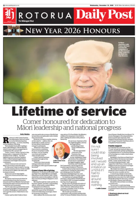 Cover of Rotorua Daily Post