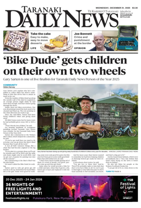 Cover of Taranaki Daily News