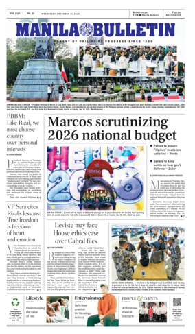 Cover of Manila Bulletin