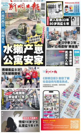 Cover of Shin Min Daily News