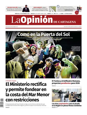 Cover of La Opinion de Murcia (Cartagena)