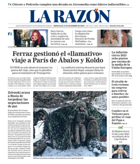 Cover of La Razon (Cataluna)