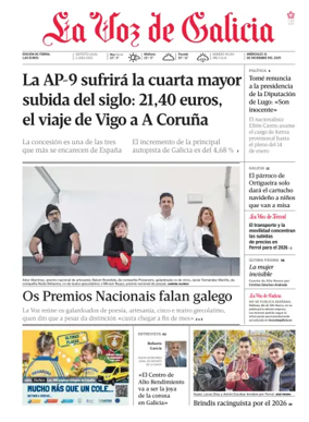 Cover of La Voz de Galicia (Ferrol)