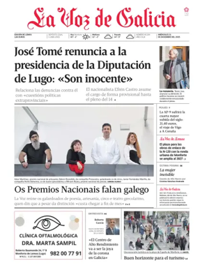 Cover of La Voz de Galicia (Monforte)