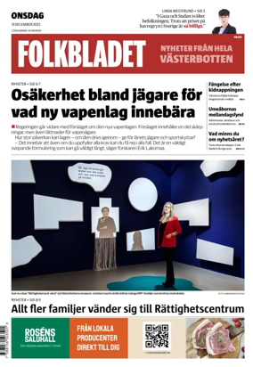 Cover of Folkbladet Vasterbotten