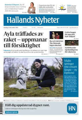 Cover of Hallands Nyheter