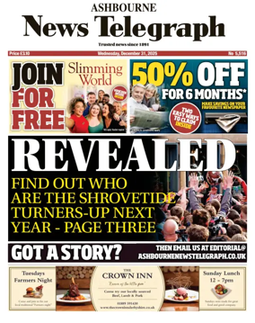 Cover of Ashbourne News Telegraph