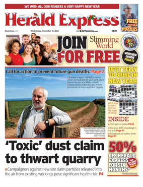Cover of Herald Express (Torbay Brixham & South Hams Edition)