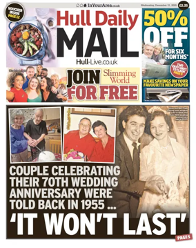 Cover of Hull Daily Mail