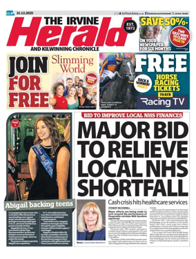 Cover of The Irvine Herald and Kilwinning Chronicle