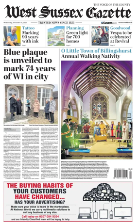 Cover of West Sussex Gazette