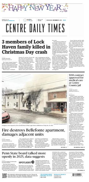 Cover of Centre Daily Times