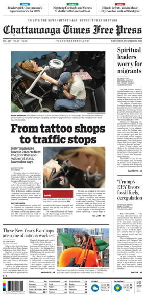 Cover of Chattanooga Times Free Press