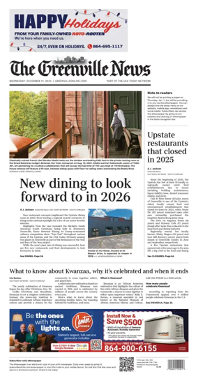 Cover of The Greenville News