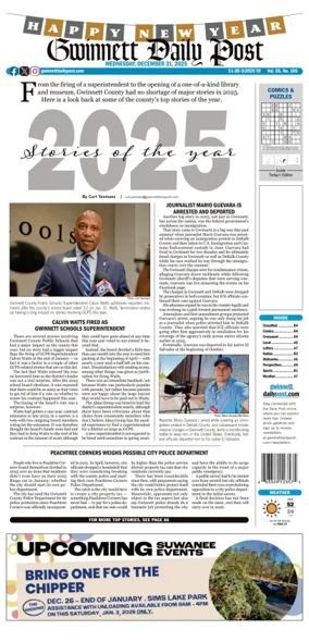 Cover of Gwinnett Daily Post