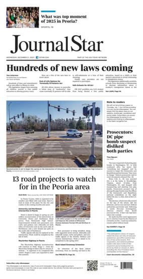 Cover of Journal Star (Peoria)