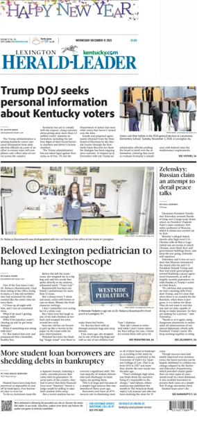 Cover of Lexington Herald-Leader