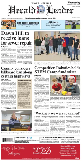 Cover of Siloam Springs Herald Leader