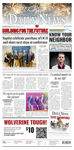 Cover of Starkville Daily News