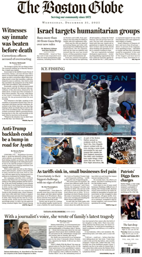 Cover of The Boston Globe