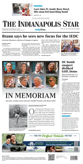 Cover of The Indianapolis Star