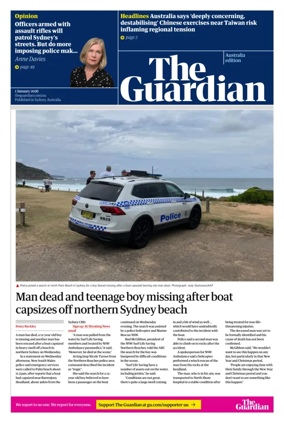 Cover of The Guardian Australia