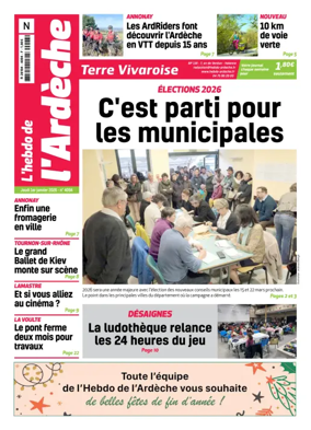 Cover of L'Hebdo de l'Ardeche – edition Nord