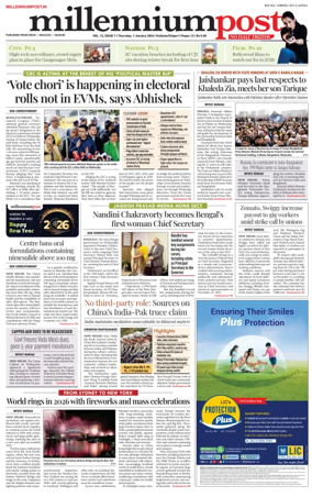Cover of Millennium Post (Kolkata)