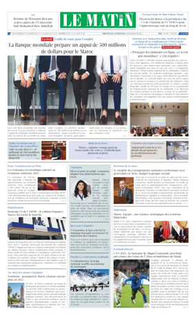 Cover of Le Matin (Morocco)