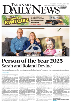 Cover of Taranaki Daily News