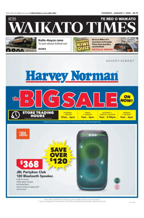 Cover of Waikato Times