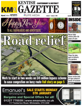 Cover of Kentish Gazette Canterbury & District