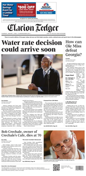 Cover of Clarion Ledger