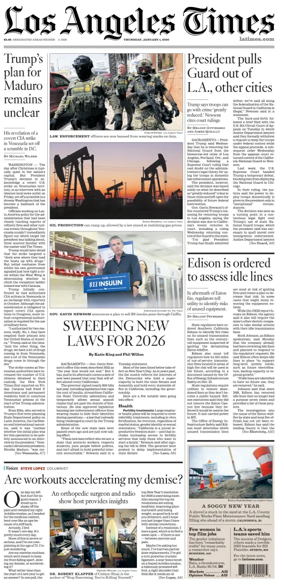 Cover of Los Angeles Times